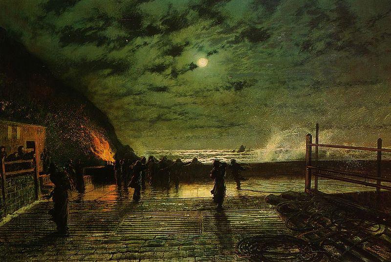 Atkinson Grimshaw In Peril oil painting picture